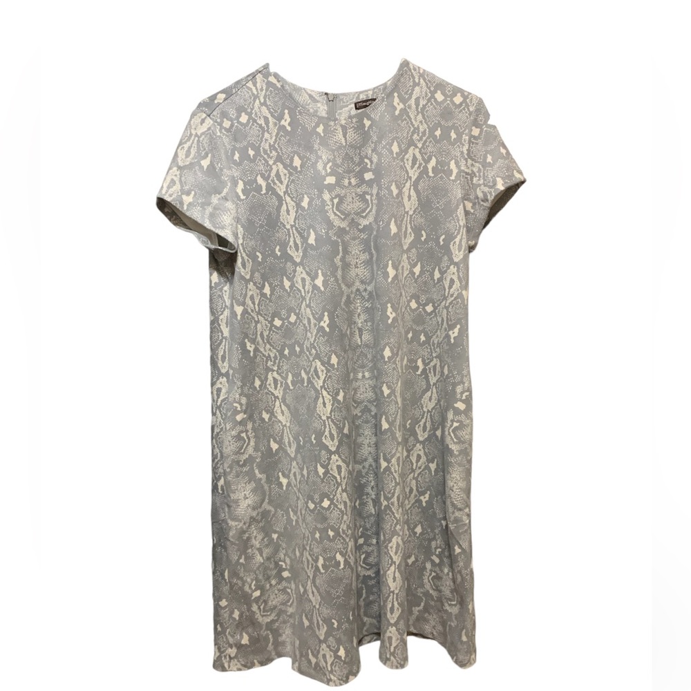 J. McLaughlin women’s size large Pearl Faux Suede snake print short sleeve dress